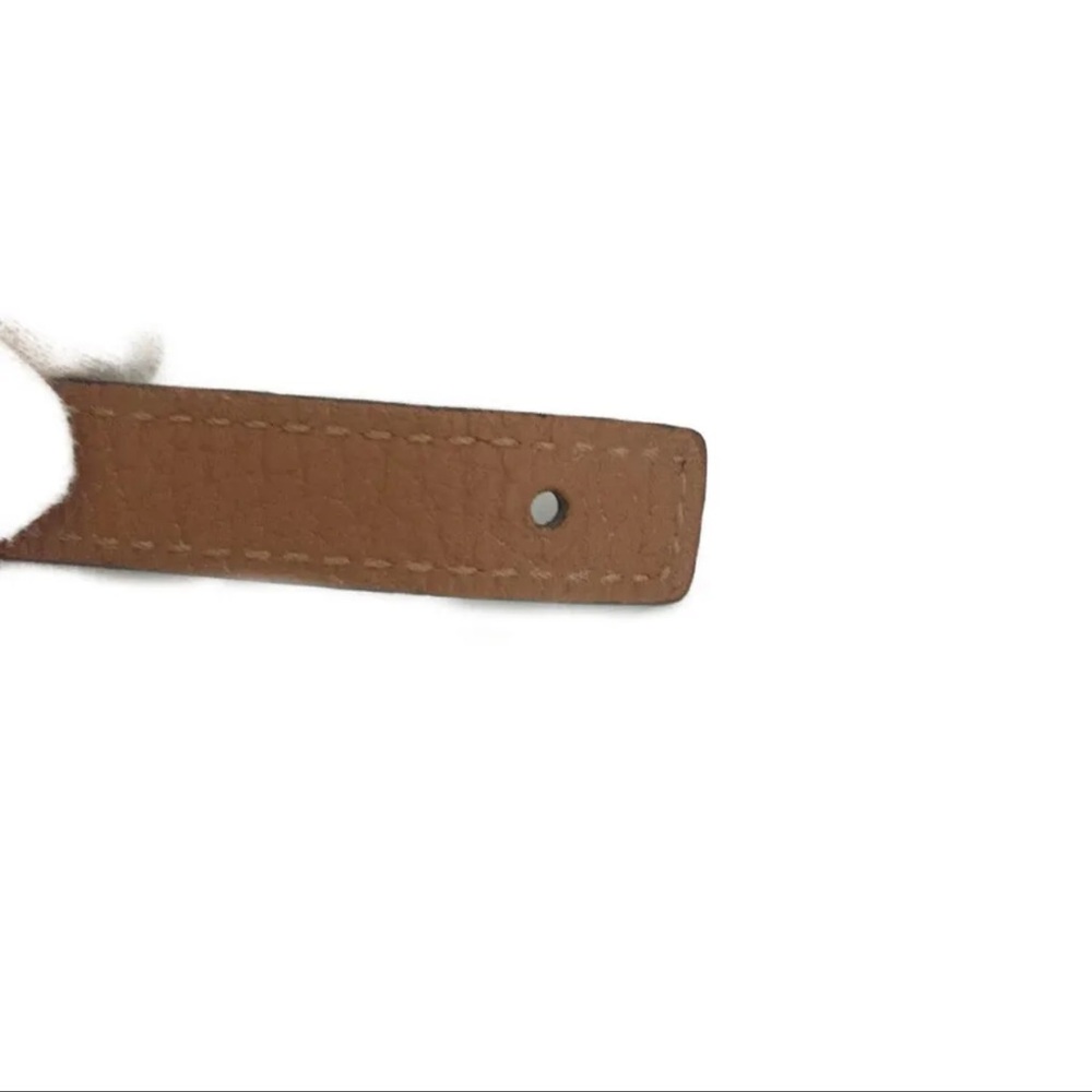 Louis Vuitton LV Logo Brown Leather Bracelet (Silver Hardware) - Picture 8 of 8